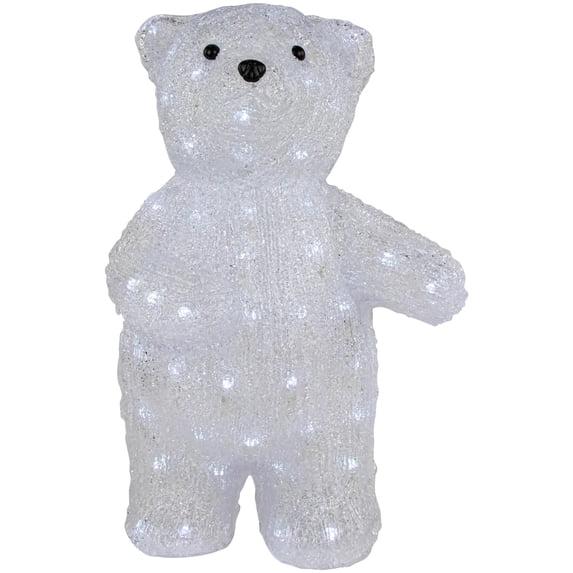16.5" LED Lighted Commercial Grade Acrylic Polar Bear Outdoor Christmas Decoration