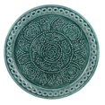 thumbnail image 1 of 16.5" Sage Green Embossed Rose Floral Platter, 1 of 2