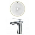 thumbnail image 1 of 16.5 in. Round Undermount Sink Set in White - Chrome Hardware, 1 of 1