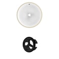 thumbnail image 1 of American Imaginations AI-20414 16.5 in. Round Undermount Sink Set, White & Black Hardware, 1 of 1