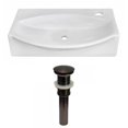 thumbnail image 1 of 16.5 in. Wall Mount White Vessel Set for 1 Hole Right Faucet, 1 of 1