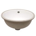 16.5 in. X 13.4 in. White Ceramic Oval Undermount Bathroom Sink with