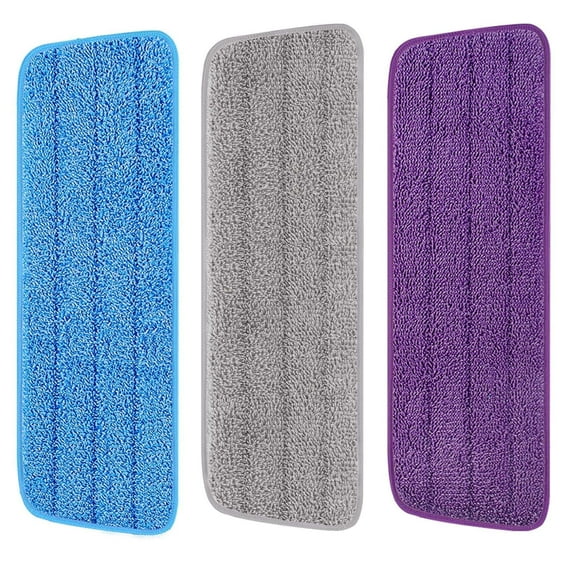16.5 inch Reusable Mop Pads Microfiber Spray Mop Replacement Heads for Wet/Dry Mops Compatible with Bona Floor Care System (3Pack)