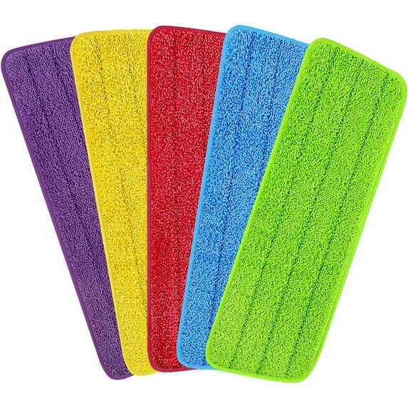 16.5 inch Reusable Mop Pads Microfiber Spray Mop Replacement Heads for Wet/Dry Mops Compatible with Bona Floor Care System (5 Pack)