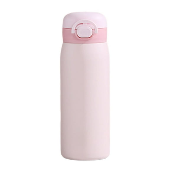 16.5 oz / 490 ml Insulated Water Bottle, Stainless Steel Thermo Coffee Travel Mug, Thermal Cup with Snap Flip Lid, BPA Free for Hot and Cold Drinking(Pink)