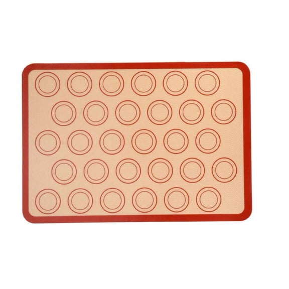 16.5 x 11.8 Inch Red Silicone Baking Mat Non-Stick Heat Resistant Macaron Cookie Pastry Mat Reusable Oven Baking Sheet for Home Kitchen Multipurpose Dough Rolling Mat