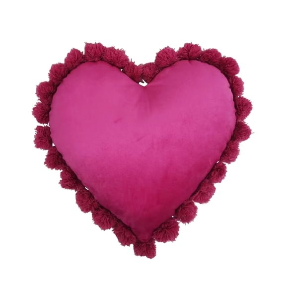 16.5" x 16" Velvet Heart Throw Pillow by Celebrate It - Valentine's Day Gifts
