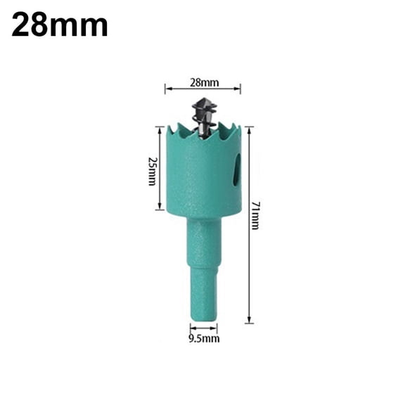 16-50mm Bimetal Wood Hole 16-50 mm HSS Drill Bits Drilling Crown for Metal Iron Aluminum Stainless Wood Hole Cutting Tools 28mm