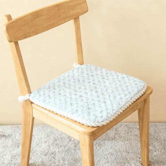 16.54*17.72 Inch Kitchen Chair Cushions,D-Shaped Chair Cushion with Ties,Soft Chair Pads for Dining Chairs