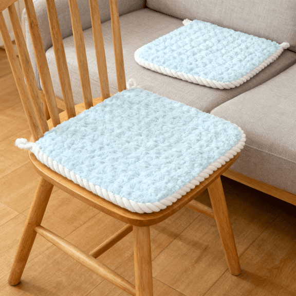 16.54*17.72 Inch Pure Chair Cushion,D-Shape Comfortable Dining Chair Pad,Slip Resistant Kitchen Chair Seat Cushion