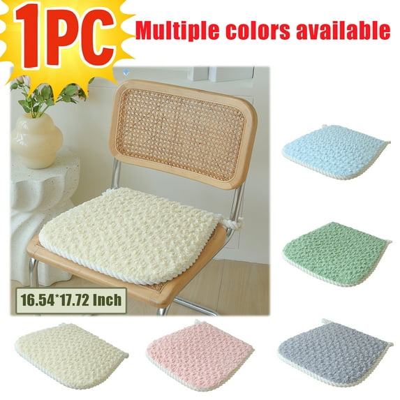 16.54*17.72 Inch Slip Resistant Chair Cushions,Ties Required,Memory Foam Pads for Dining Room,Kitchen Table,Office,Rocking Chairs,Plush Seat Cover Cushion Pad,Home Decor