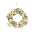 thumbnail image 1 of 16.54 Inch Artificial Daisy Wreath with Lavender Accents Rustic Floral Wreath for Front Door Wall Decor Spring Summer Home Wedding Farmhouse Decor, 1 of 6