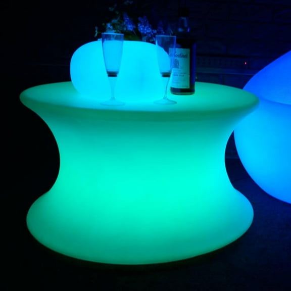 16.54in LED Square Cube Chair Lights, 16-Color Changing Waterproof Glow Cube Light up Stool Remote Control Table Party Pool Night Light