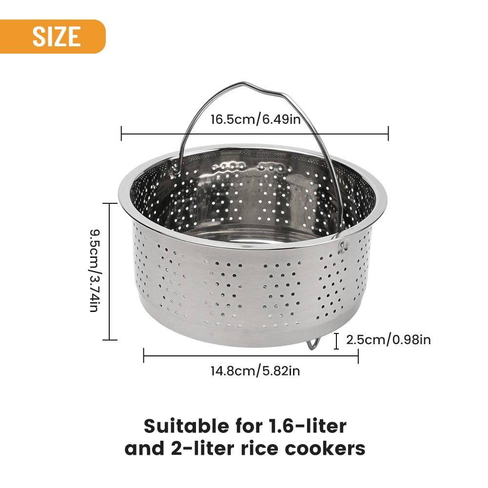 16.5Cm Steamer Insert Steamer Pot Stainless Steel Basket Rice Steamer
