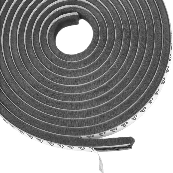 16.5FT Weather Stripping Self-Adhesive Pile Window Seal, Dense Brush for Insulation Soundproofing, Windproof, Dustproof, for Sliding Door Frame, Glass Window, Exterior Door, 0.35" Wide x 0.35" Thick