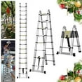 thumbnail image 1 of 16.5Ft Aluminum Telescoping Ladder, Non-Slip Folding Ladder With Foot Pad Lightweight Multi-Use Retractable Extension Step Loft Ladder, 330lbs Load Capacity, 1 of 8