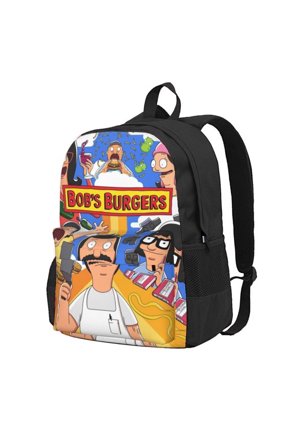 16.5In Bob Family's Bur-Ger Backpack Lightweight Laptop Backpack Casual Daypack Backpacks Purse Travel Hiking Backpack