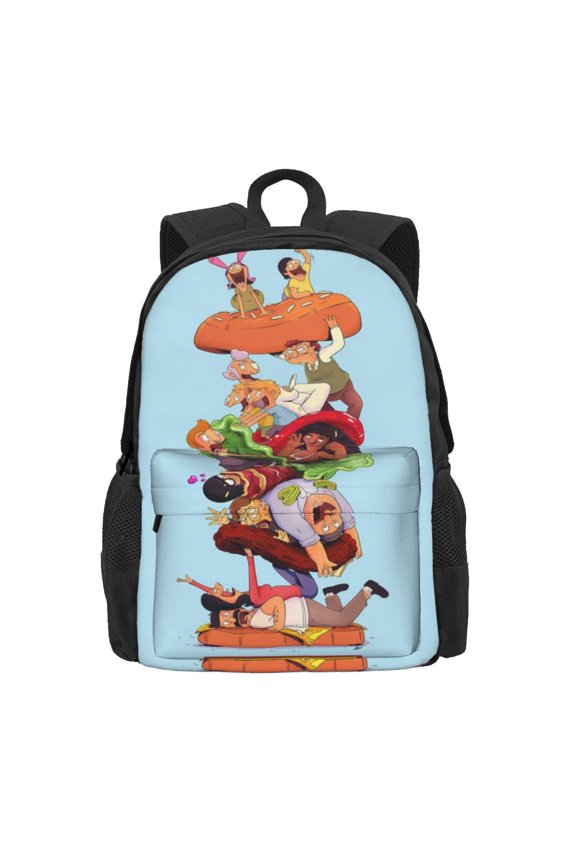 16.5In Bob's Bur-Ger Backpack Lightweight Laptop Backpack Casual Daypack Backpacks Purse Travel Hiking Backpack