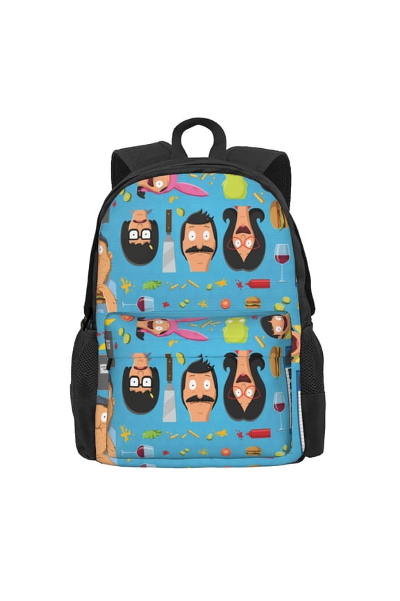 16.5In Bob's Bur-Ger Backpack Lightweight Laptop Backpack Casual Daypack Backpacks Purse Travel Hiking Backpack