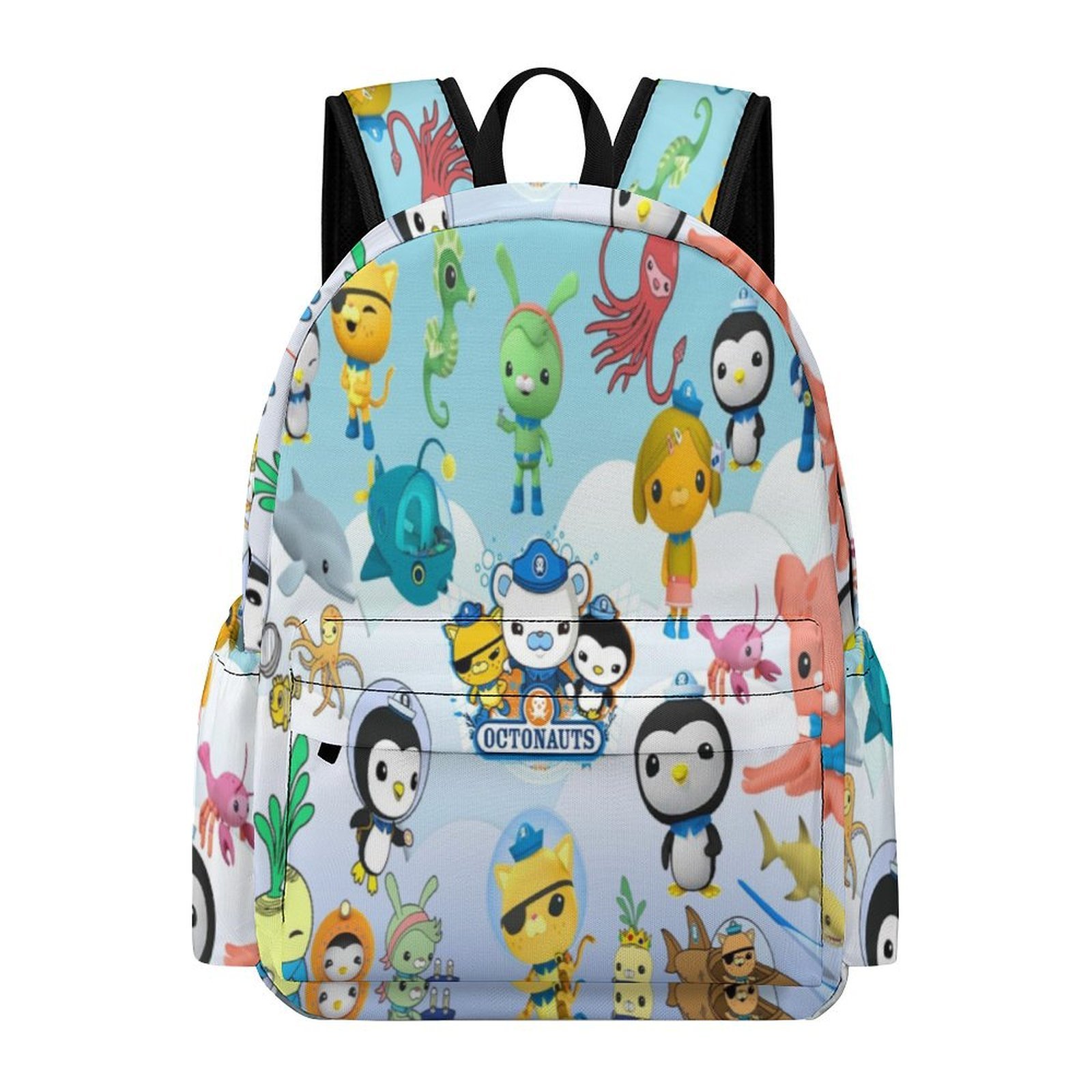 16.5In Octo-Naut Backpack Front Pocket Cute Knapsack Cartoon Daypack ...