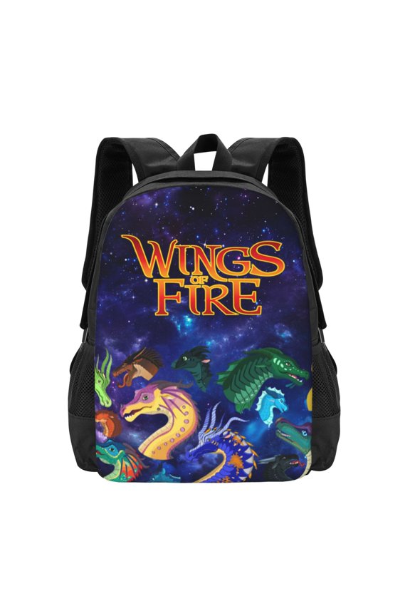 16.5In Wings Dragon Fire Backpack Large Capacity Multifunction Backpacks Lightweight Sports Travel Laptop Bag Daypack