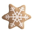 thumbnail image 1 of 16.5Inch Christmas Gingerbread Snowflake Pillows, Christmas Decoration Winter Throw Pillows Soft 3D Shaped Ginger Bread Snow Flake Throw Cushion for Sofa Bedroom Christmas Decorations, 1 of 6