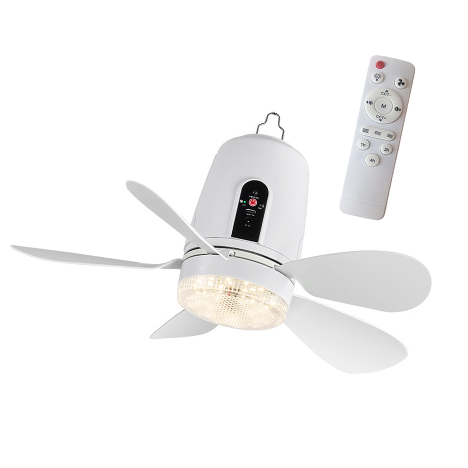 16.5Inch Portable Fan Light USB Power Rechargeable For Gazebo Porch Shed Garage