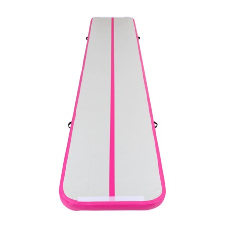 16.5X3.2ft Pink Inflatable Gymnastics Mat,  Mat Inflatable Floor Tumbling Yoga Mat 110v Tumbling Gymnastics Mat