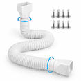 Gutter Color White 16.5ft Extendable Gutter Downspout Extension, White, 4