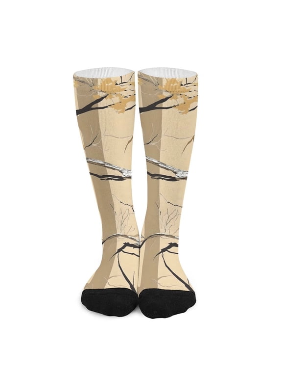16.5in All Printed Stockings Sweat Absorption Perspiration Permeability Light Resistant Ply Moderate Comfortable Light Woods Camouflage Tan_1