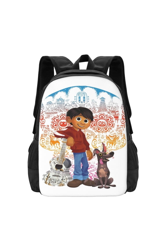 16.5in Coco Movie Backpack Multifunction Backpacks Lightweight Sports Travel Laptop Bag Daypack