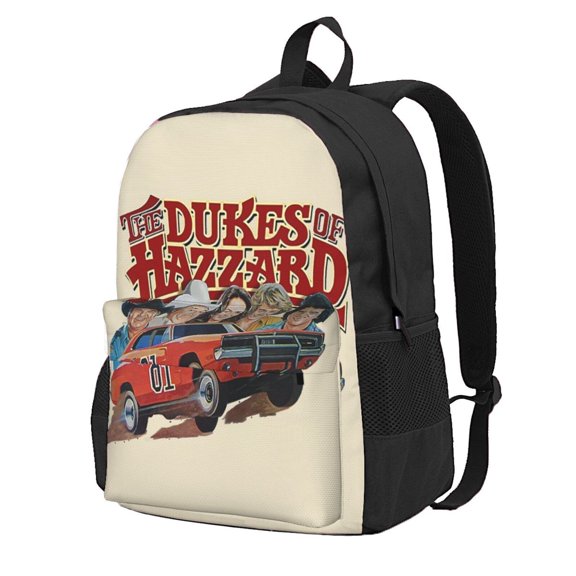 16.5in Dukes Orange Car Haz-zard Backpacks Cute Laptop bag Cartoon Bags Bookbag Daypack Outdoor Travel