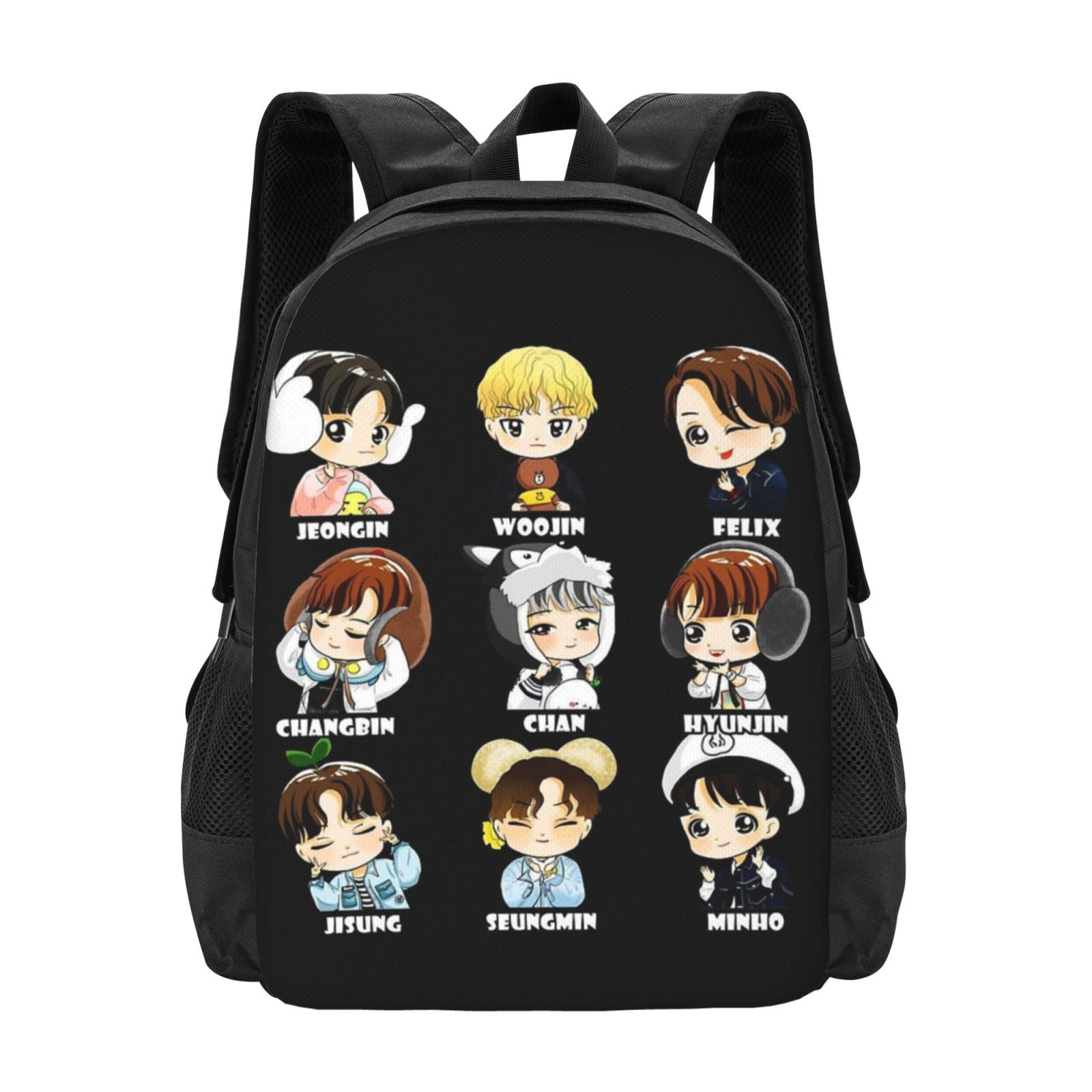 16.5in SKZ Stray Korea Ki Backpacks Cute Bag Anime Backpack Cartoon ...
