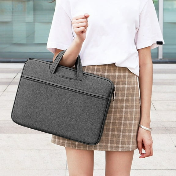 16.5inch Laptop Sleeve Case, Durable Laptop Tote Bag for Notebook/Tablet with Large Capacity Side Pockets & Durable Handle-Waterproof/Shockproof-Padded Compartments(Dark Gray)
