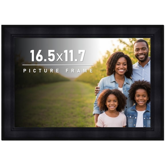 16.5x11.7 Frame Black Picture A3 Frame - Complete Modern Photo Frame Includes UV Acrylic Shatter