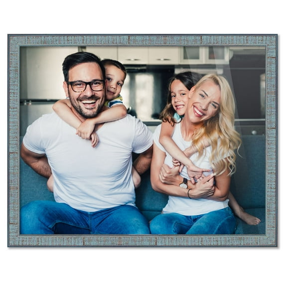 16.5x11.7 Frame Blue Picture A3 Frame - Complete Modern Photo Frame Includes UV Acrylic Shatter