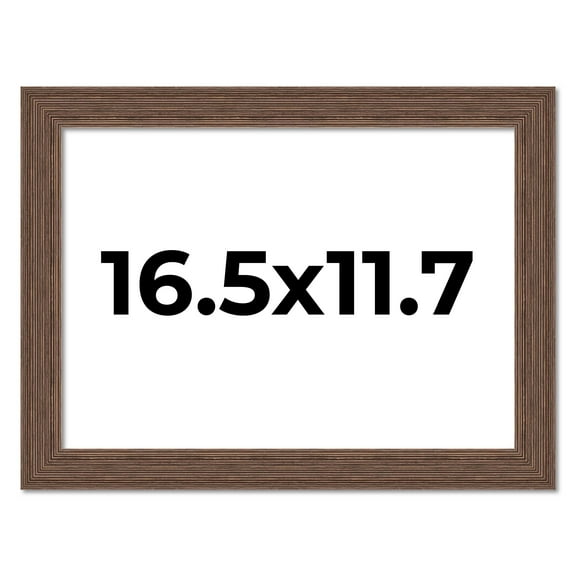 16.5x11.7 Frame Brown Distressed Barnwood Picture A3 Frame | Rustic Farmhouse Photo Frame Includes