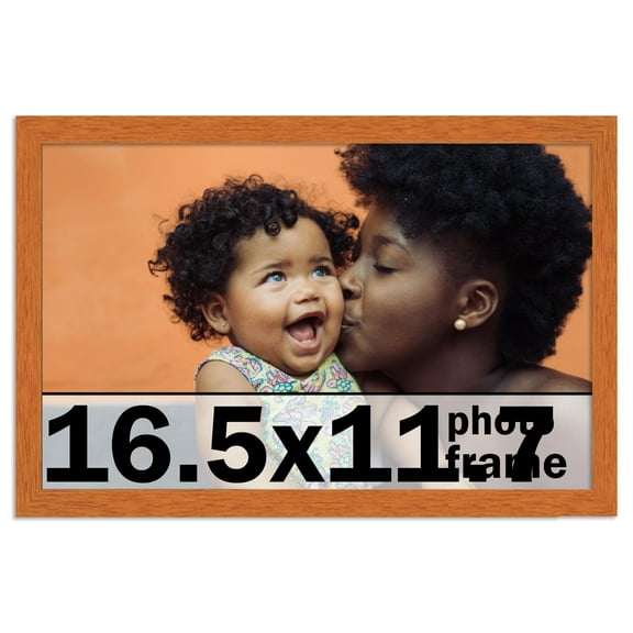 16.5x11.7 Frame Honey Pecan Brown Picture A3 Frame - Modern Photo Frame Includes UV Acrylic Shatter