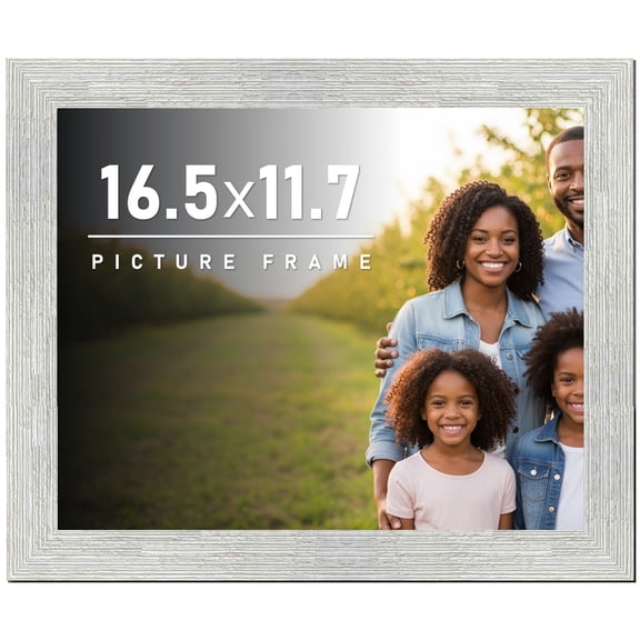 16.5x11.7 Frame White Barnwood Picture A3 Frame - Modern Photo Frame Includes UV Acrylic Shatter