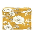 thumbnail image 1 of 16.5x12.6x11.8in Foldable Flip-Top Storage Bin, Dustproof Magic Tape Closure, Ideal for Home & Toy Organization，A Pattern Of White Flowers, 1 of 7