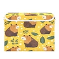 thumbnail image 1 of 16.5x12.6x11.8in Foldable Flip-Top Storage Bin, Dustproof Magic Tape Closure, Ideal for Home & Toy Organization,Capybaras, 1 of 7