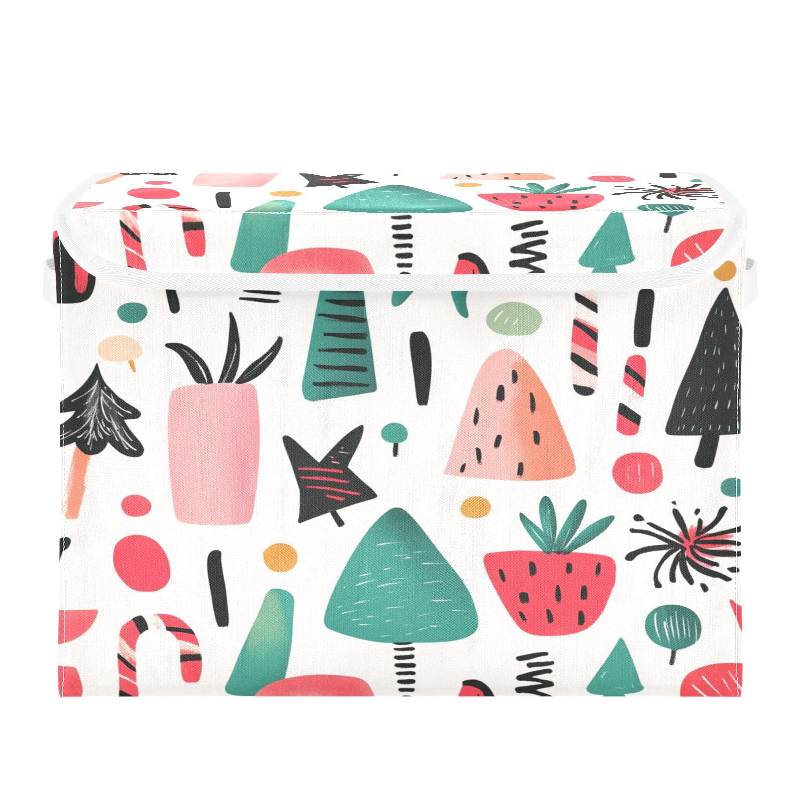 16.5x12.6x11.8in Foldable Flip-Top Storage Bin, Dustproof Magic Tape