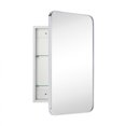 thumbnail image 1 of TEHOME Chrome Medicine Cabinet, 16.5x24 Inches, Recessed/Surface Mount, 1 of 8