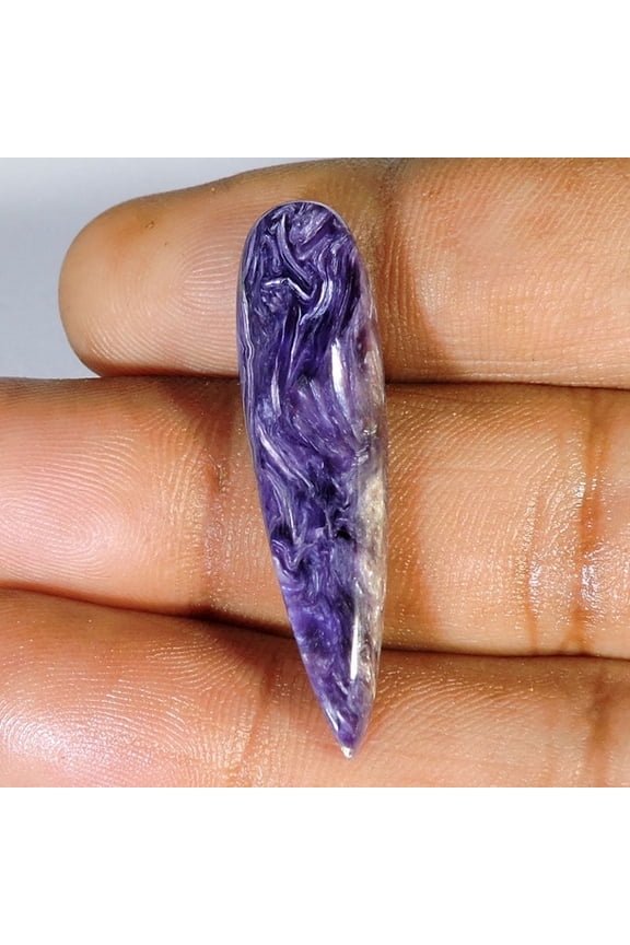 16.60Cts Natural Purple Charoite Pear Pendant Cabochon Loose Gemstone Gift Pendant for Beloved