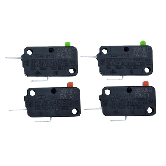 -16--62-16--63 microwave oven door interlock switch 16250, 2 normally open and 2 normally closed contacts (22)