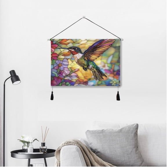 16.7"x24.5" Modern Canvas Wall Art Decorative Painting Backdrops for Living Room, Bedroom, Office & Studio Beautiful Hummingbird