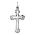 thumbnail image 1 of 16.7mm 925 Sterling Silver Rhodium Plated Polished Fancy Religious Faith Cross Pendant Necklace Pendant for Women, 1 of 2