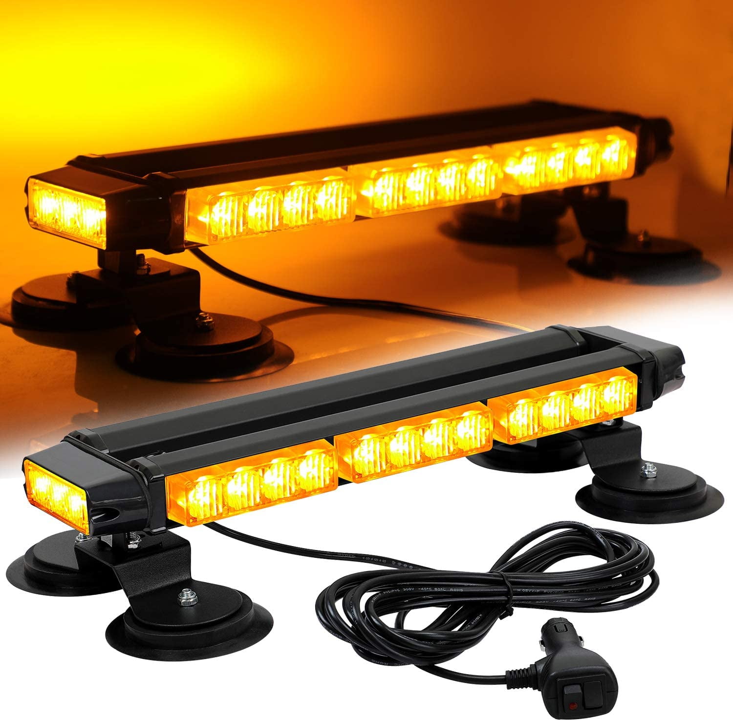 16.8 Inch LED Strobe Flashing Light Bar, 26 Flashing Modes High