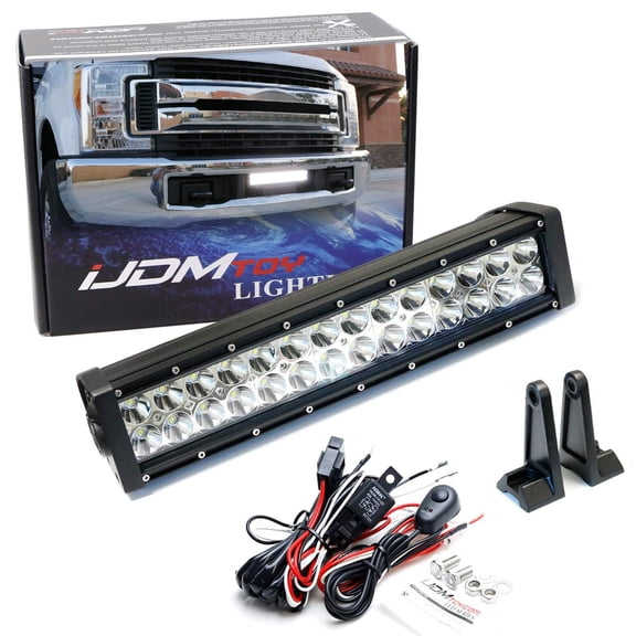 16" 84W High Power Double-Row Mini LED Light Bar Kit w/ Relay Wiring Harness For Off-Road Truck SUV Jeep