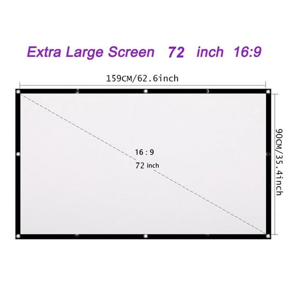 16:9 Foldable Design Home translucent Projection Screen Film Theater Outdoor 120 inch Movie Video Screen for Projector